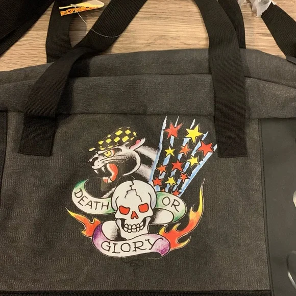 Ed Hardy Skull Graphic Duffel Bag NWT - Picture 2 of 8